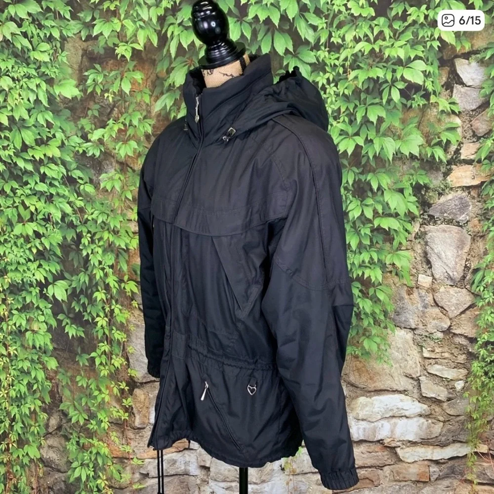 VINTAGE OBERMEYER Black Zip Front Thermolite Ski Jacket, 14 - Picture 7 of 15